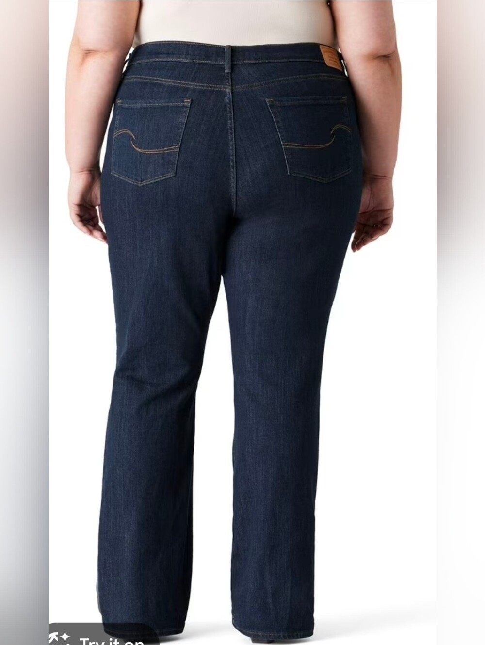 Levi Strauss Signature Women's Plus Mid Rise Slimming Bootcut Jeans 22 Short - Picture 2 of 13
